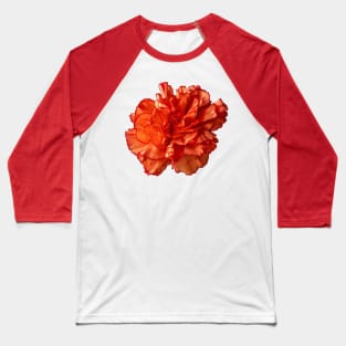 Stunningly Beautiful Red Carnation Vector Cut Out Baseball T-Shirt